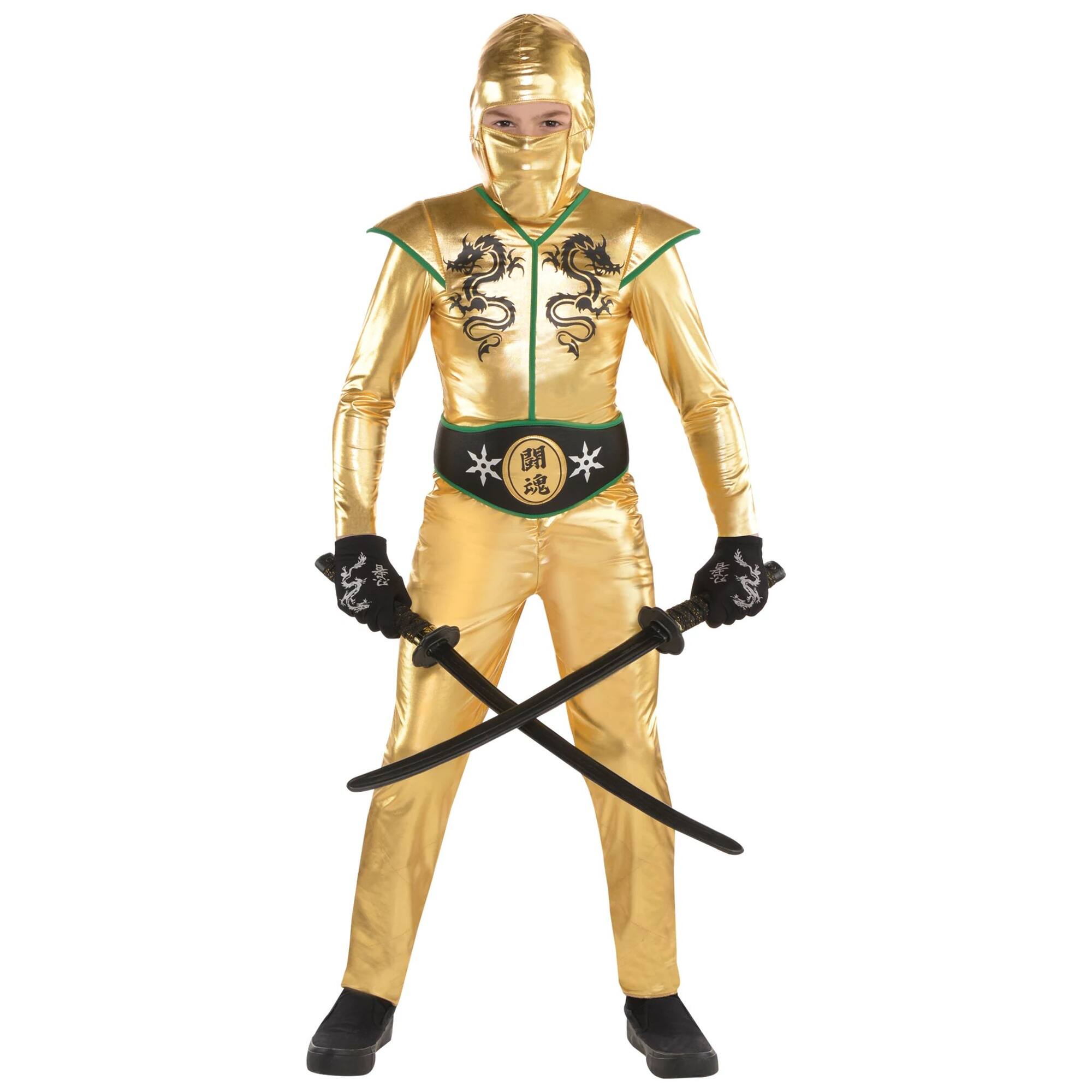 Gold Fighter Ninja Youth Costume